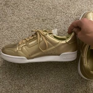 NWT Adidas Gold Sneakers SZ 9